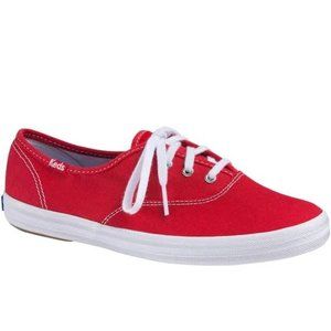 Keds Red Women's Champion Canvas Lace Up Shoes Size 9